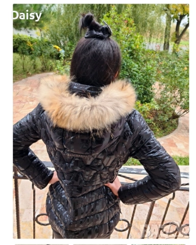 Дамско зимно яке с естествен косъм, снимка 3 - Якета - 52115278