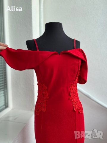 Червена официална рокля, снимка 2 - Рокли - 38965004