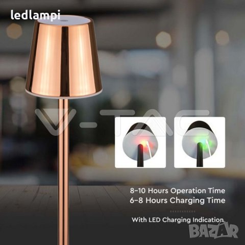 Настолна LED Лампа 3W Димиране Златна Презареждане , снимка 3 - Настолни лампи - 41121450