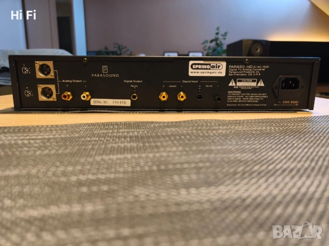 Parasound D/AC 1500 – легендарен DAC с PCM63-K, мод от Slaudio, снимка 5 - Аудиосистеми - 51637923