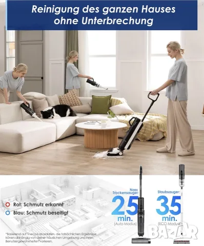 Tineco Floor One S5 Combo Power Kit, интелигентна прахосмукачка за мокро и сухо почистване , снимка 4 - Прахосмукачки - 55963050