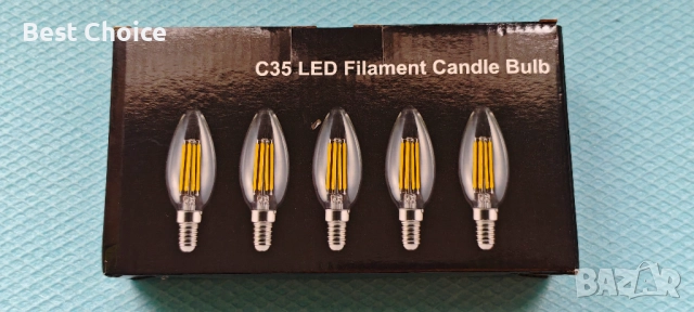 E14 LED димируеми 6W Топло бяло 2700K 600lm – Стъкло 5 пакета, снимка 2 - Крушки - 52917946