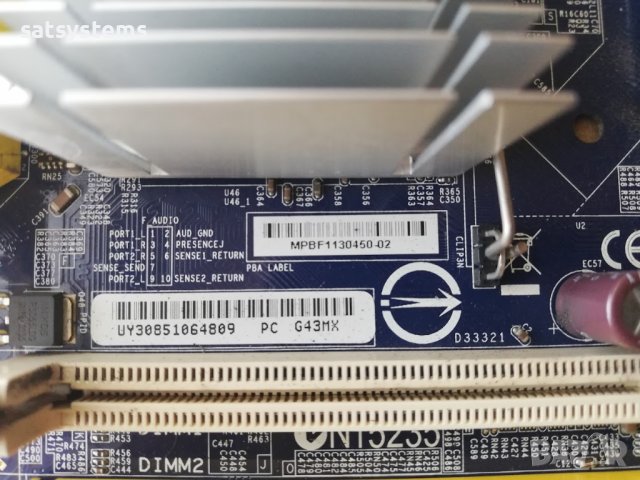 Дънна платка Foxconn G43MX Socket 775 +CPU, снимка 6 - Дънни платки - 41774838