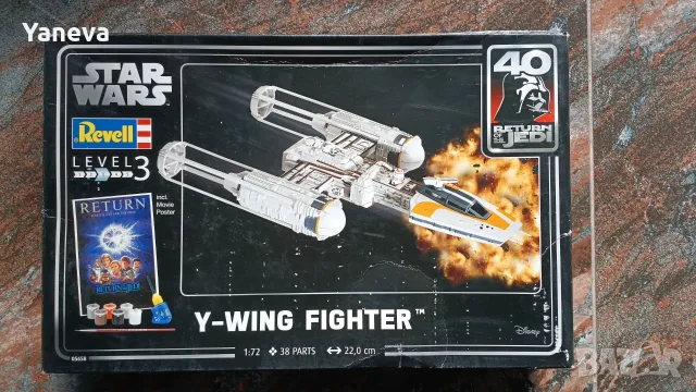 Star Wars Y-wing Fighter , Revell , сглобяем модел , снимка 2 - Конструктори - 56318101