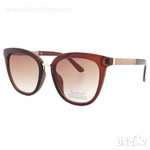 Слънчеви очила котешко око в кафяво с брокат Код на продукта:DASL-31, снимка 1