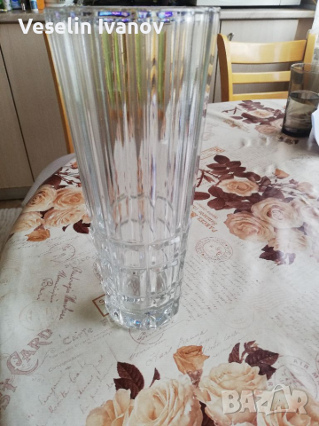 Стъклена стара ваза, снимка 6 - Вази - 36135760