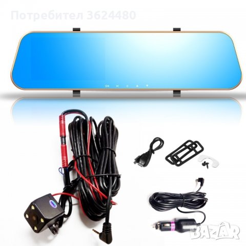 Full HD видеорегистратор огледало с допълнителна камера за задно виждане, снимка 8 - Аксесоари и консумативи - 39513646