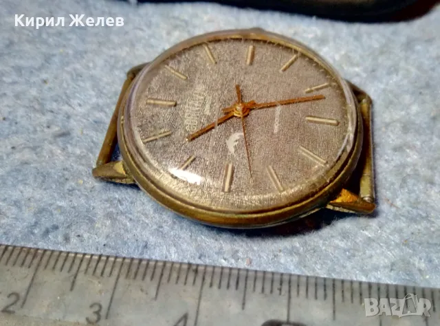 CORNAVIN 17 JEWELS SHOCKPROOF Стар РУСКИ ЧАСОВНИК със СЛЕДИ от ПОЗЛАТА КОРНАВИН Рядък СССР 28036, снимка 4 - Антикварни и старинни предмети - 48275489