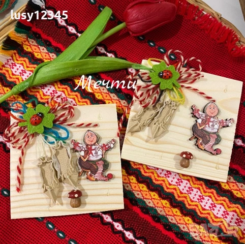 Първомартенски мини пана с Баба Марта!, снимка 4 - Декорация за дома - 53436416