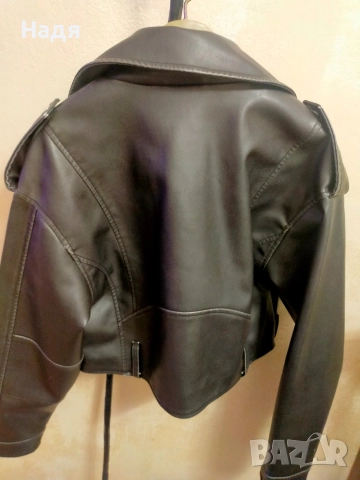 Дамско кожено яке S size , снимка 3 - Якета - 52592810