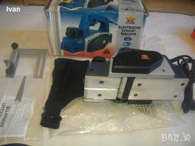 НОВО 900 вата Немско Голямо ЕЛЕКТРИЧЕСКО РЕНДЕ Top Craft Hamburg Germany Ножове 82мм Стружуване 3мм, снимка 2 - Други инструменти - 47690996