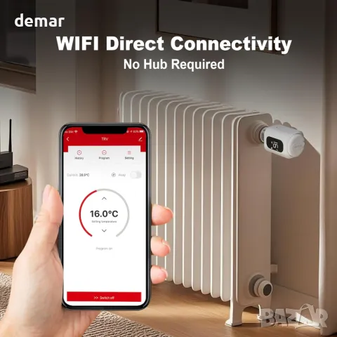 ECOBAY WIFI Радиаторен термостат, управление чрез приложение, снимка 2 - Други стоки за дома - 49843734