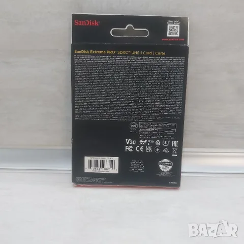 Оригинална Карта Памет SanDisk Extreme PRO 64GB SDXC UHS-I 200MB/s V30 4K New, снимка 2 - Чанти, стативи, аксесоари - 55834947