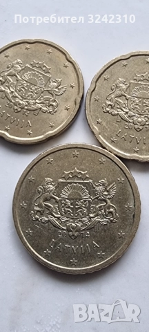 монета Латвийски евроцент 2014