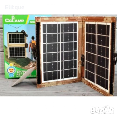 Преносим соларен панел CCLAMP CL-670, USB зареждане, 7.2W, сгъваем