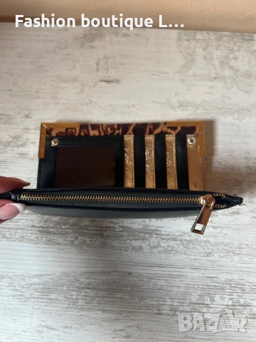 River Island дамски портфейл с тигров елемент и златни детайли с много джобове за карти и монетник ❤, снимка 4 - Портфейли, портмонета - 52364742