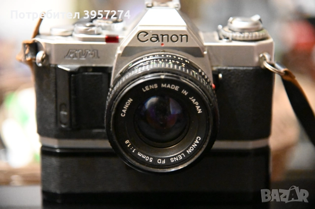 Canon AV1+Canon 50/1.8+батериен грип
