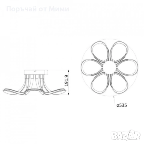 LED плафон 40W, IP20, 4000 K, снимка 2 - Други - 52181499