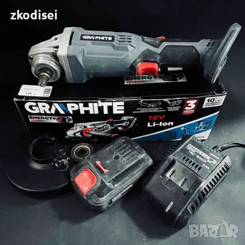 Акумулаторен ъглошлайф GRAPHITE - 58G003