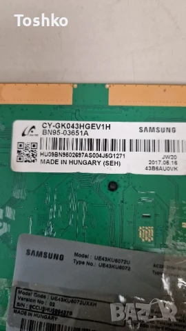 SAMSUNG UE43KU6072U BN41-02528A BN94-11273D BN41-02499A BN94-10711A PANEL CY-GK043HGEV1H, снимка 5 - Части и Платки - 51181824