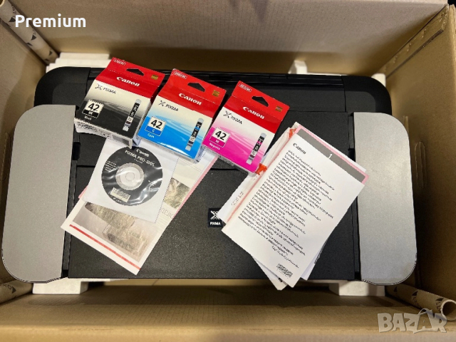 Canon pixma 100 Pro + кашон с мастила и аксесоари, снимка 3 - Друга електроника - 53697547
