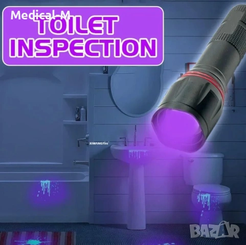 LED UV фенерче, презареждаемо, с регулируем фокус (зуум) – ултравиолетова лампа, снимка 2 - Къмпинг осветление - 53717946