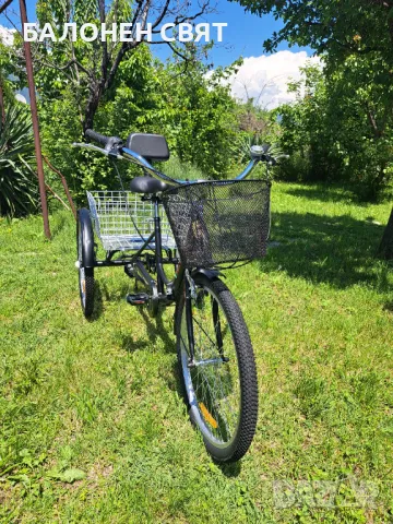 SUPER BRAND 24 цолов Сгъваем Триколесен Велосипед Нова Триколка с товарен кош, снимка 5 - Велосипеди - 50421047