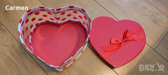 Сърце - Голяма подаръчна кутия с панделка, снимка 11 - Други - 52430389