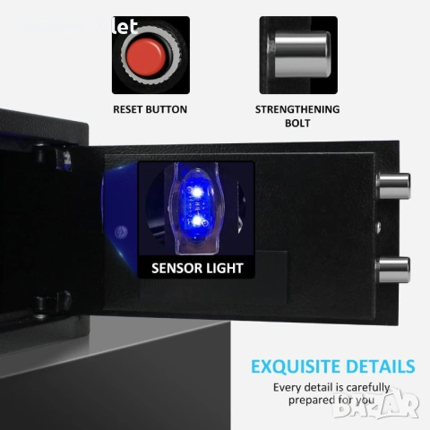 ПРОМО Сейф за сигурност с електронно заключване и авариен достъп SECURITY SAFE B01BGY6GPG, снимка 5 - Друга електроника - 53721320