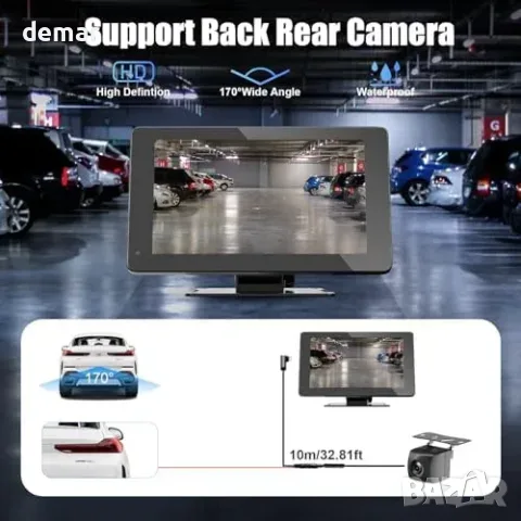7-инчов безжичен CarPlay/Android Auto екран с GPS и AirPlay, снимка 6 - Аксесоари и консумативи - 55871348