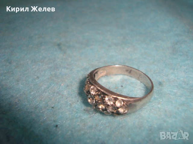 СТАР СКЪПОЦЕНЕН СРЕБЪРЕН БЕЛ ЕПОК АРТ ПРЪСТЕН с ЦИРКОНИ 25832, снимка 9 - Пръстени - 35884564