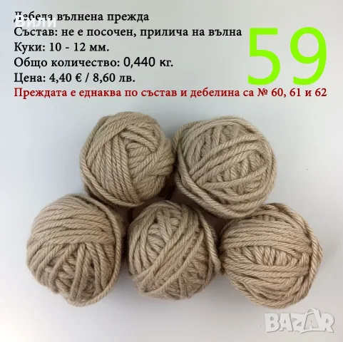 Евтини прежди в малки количества - нови и остатъци, снимка 5 - Други - 52029828