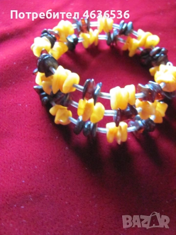 Дамска гривна естествен балтийски кехлибар