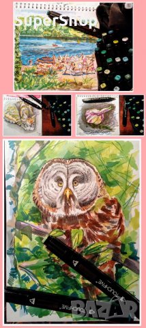 48/60/80 Комплект маркери маркер флумастери фулмастер за рисуване, снимка 11 - Ученически пособия, канцеларски материали - 38601095