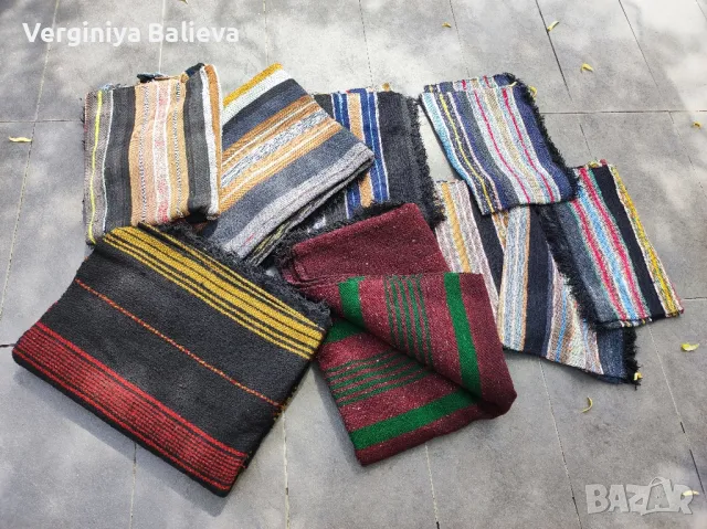 Ръчно тъкани памучни и вълнени черги., снимка 2 - Декорация за дома - 47656426