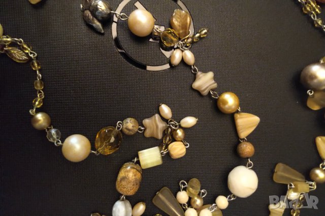 Великолепна огърлица естествени камъни перли и сребърни елементи , снимка 7 - Колиета, медальони, синджири - 34853142