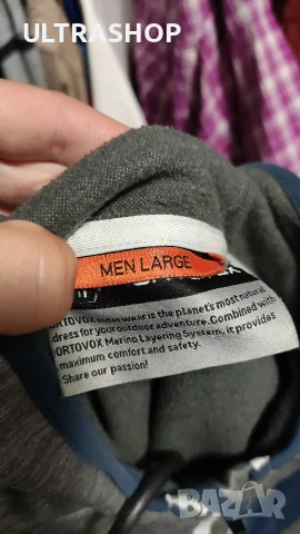Мъжко горнище Ortovox Melange Merino Fleece Hoodie размер L, снимка 7 - Суичъри - 56153349