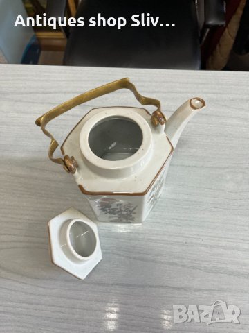 Винтидж японски порцеланов чайник. №4508, снимка 5 - Антикварни и старинни предмети - 42121483