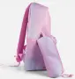 Ученическа раница в розово и лилаво с несесер 31 x 13,5 x 42,5 см, снимка 2