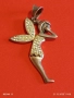 Сребърен медальон с формата на фея Tinkerbell Swarovski инкрустирана с блестящи кристали 18654, снимка 7