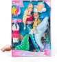 Игрален комплект за деца с кукла принцеса русалка, делфин и аксесоари