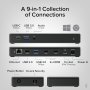 Plugable USB C докинг станция с 2 HDMI порта 4K 60Hz,65W,1xUSB-C,3xUSB, снимка 2