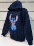 Нов детски суичър с дигитален печат Стич (Stitch) в цвят тъмносин меланж, снимка 9