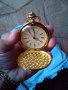 NOUSEG винтидж джобен кварцов часовник с римски цифри+ верижка , снимка 10