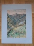 Много красив стар акварел, пейзаж., снимка 1