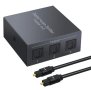 1X3 SPDIF TOSLINK Оптичен Сплитер за Цифрово Оптично Аудио 1 х Вход 3х Изхода LPCM 2.0 DTS Dolby-AC3, снимка 5
