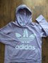 Adidas Originals Trefoil Hoodie Purple Glow - страхотно дамско горнище , снимка 6