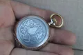 Швейцарски джобен сребърен часовник , снимка 4