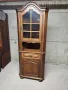 Масивна витрина за ъгъл (материал орех) , снимка 1