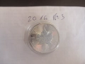 СРЕБРО 1 OZ КАНАДСКИ КЛЕНОВ ЛИСТ 2016 1 УНЦИЯ, снимка 1